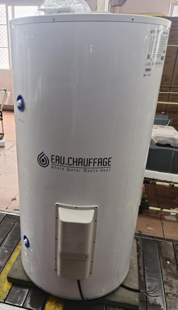 EAU-CHAUFFAGE Electric Water Heater Vertical type SS-304 Capacity 300L, Power 9Kw,380v - 3Phase-اوو شوفاج - سخان مياه كهربائي نوع عمودي اس 304 سعة 300 لتر، قوة 9 كيلو وات، 380 فولت - 3 فاز